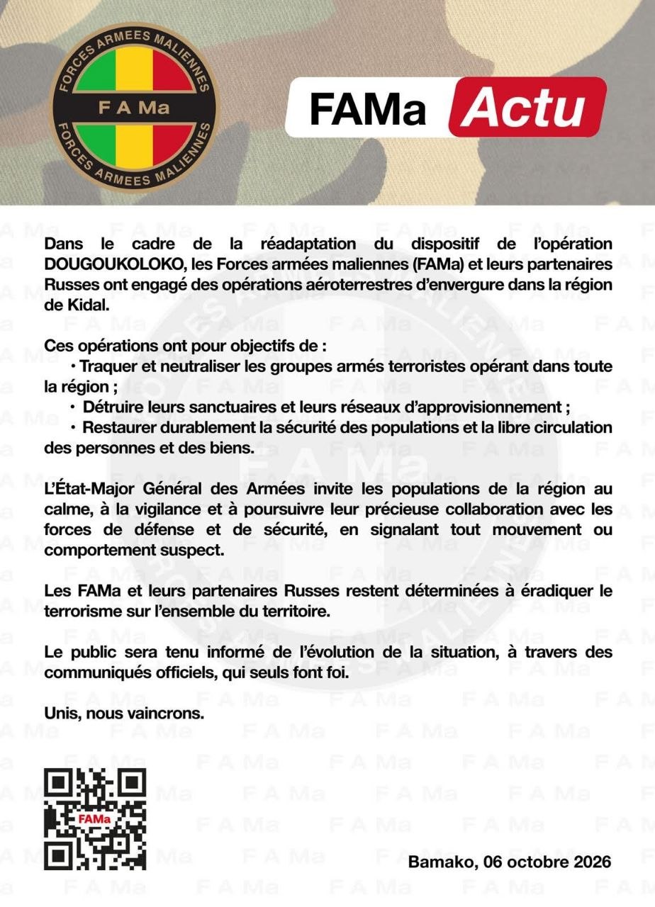 Est-ce la grande marche sur Kidal ?